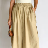 Button Through Midi Skirt