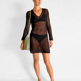 Mesh Long Sleeve Dress