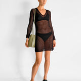 Mesh Long Sleeve Dress