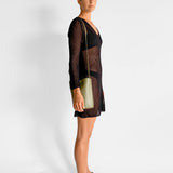 Mesh Long Sleeve Dress