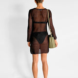 Mesh Long Sleeve Dress