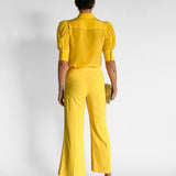 Silk Blouse & Pant Set