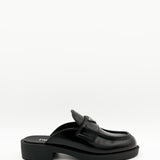 Brushed Leather Mules