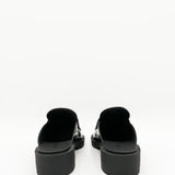 Brushed Leather Mules