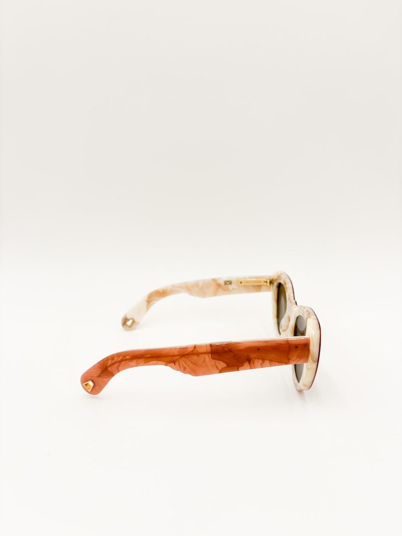 Wingspan Conch Shell Cat Eye Sunglasses