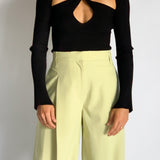 Long Sleeved Knit Choker Top