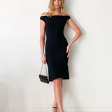 Off-Shoulder Midi Dress