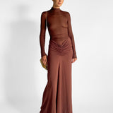 Fusion Long Sleeve Gathered Dress