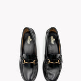Horse-bit Detail Leather Loafers