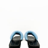 Puffy Quilted Leather Slides