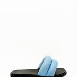 Puffy Quilted Leather Slides