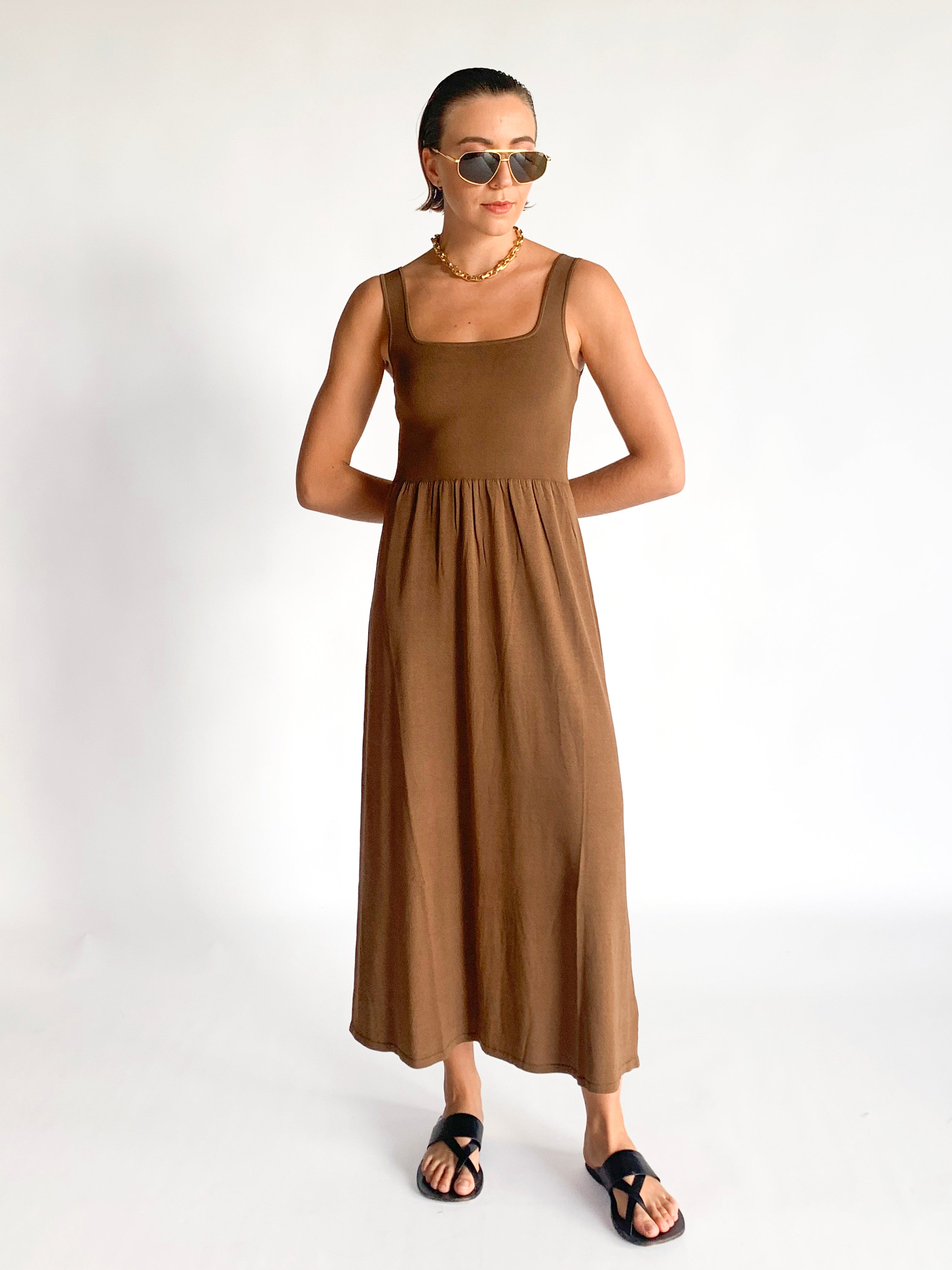 matteau classic knit dress Matteau Classic Knit Dress Brown Size 3 / AU 10