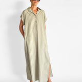 Sleeveless Stripe Djellaba