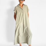Sleeveless Stripe Djellaba