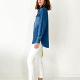 High Waist Crop Straight Jeans