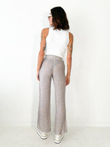 Star Print Flare Trousers