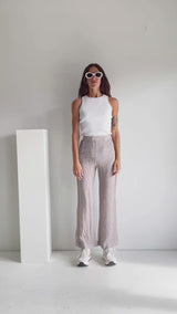 Star Print Flare Trousers