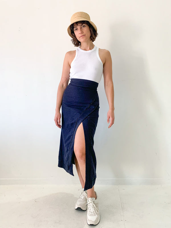 Linen Split Skirt