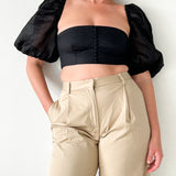 Bubble Sleeve Bralette Top