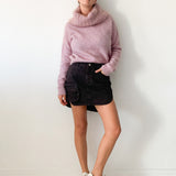 Pocket-Detail Denim Mini Skirt