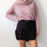 Pocket-Detail Denim Mini Skirt