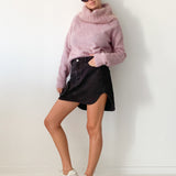 Pocket-Detail Denim Mini Skirt