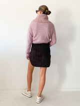 Pocket-Detail Denim Mini Skirt