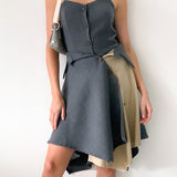 Merino Wool Button-Front Skirt