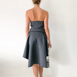 Merino Wool Button-Front Skirt