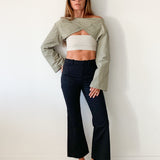 Cotton Twill Cropped Pants