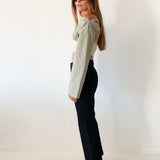 Cotton Twill Cropped Pants