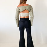 Cotton Twill Cropped Pants