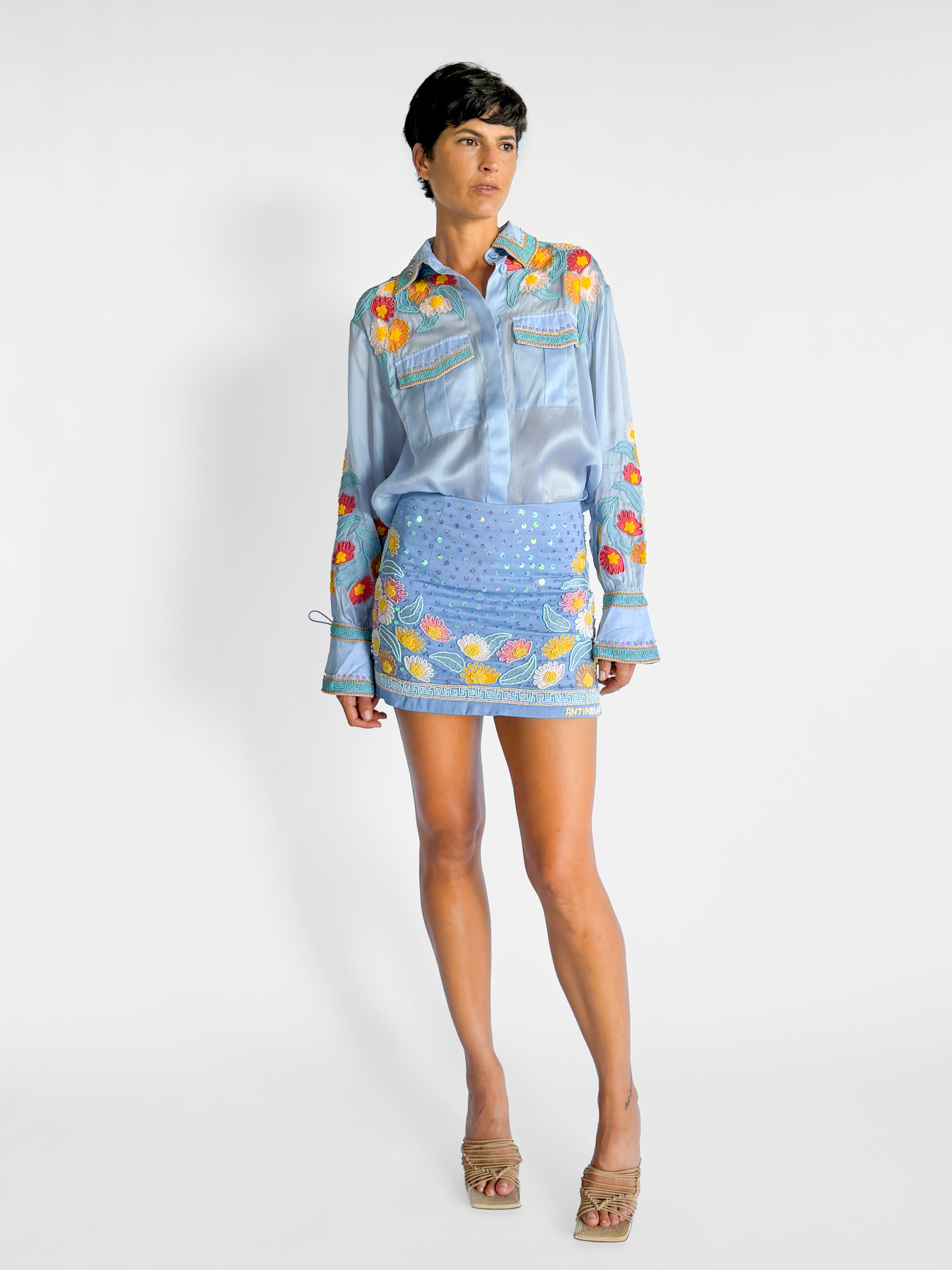Antipodean Sunny Oversized Blouse and Mini Skirt Set, image 1 of 8