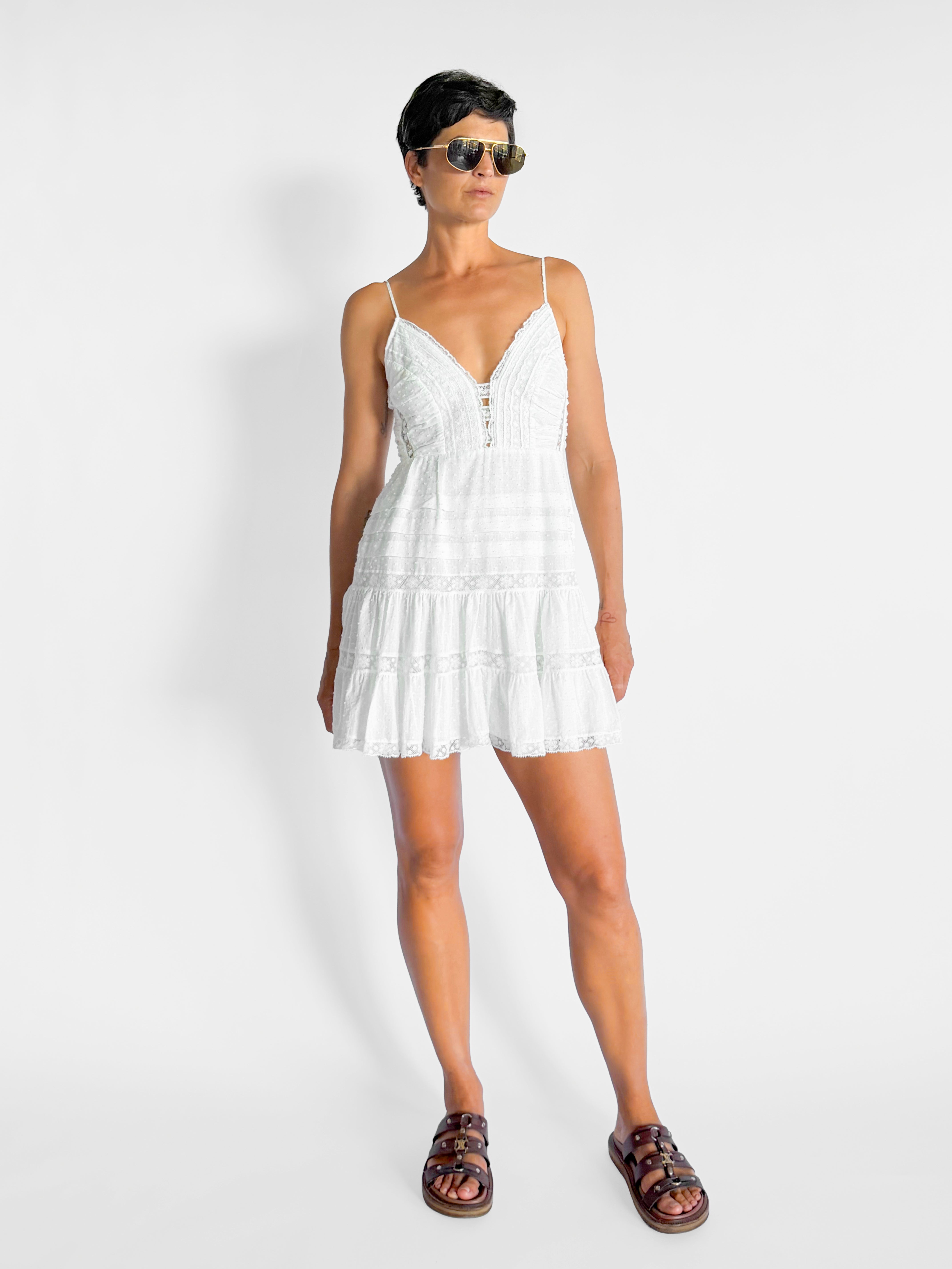 Zimmermann Broderie Anglaise Lace Mini Dress, image 1 of 5
