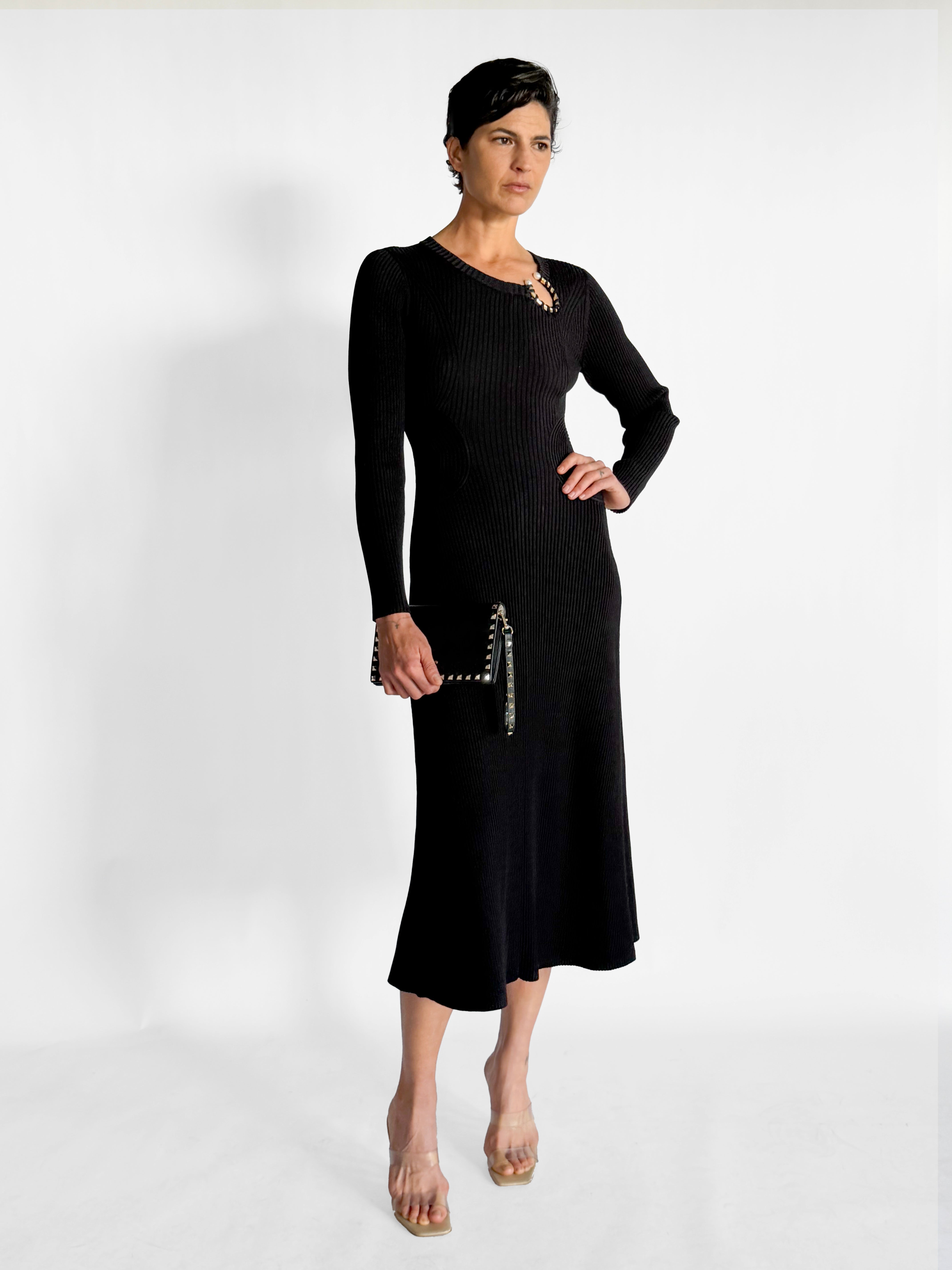 Aje Crescent Knit Maxi Dress, image 1 of 5