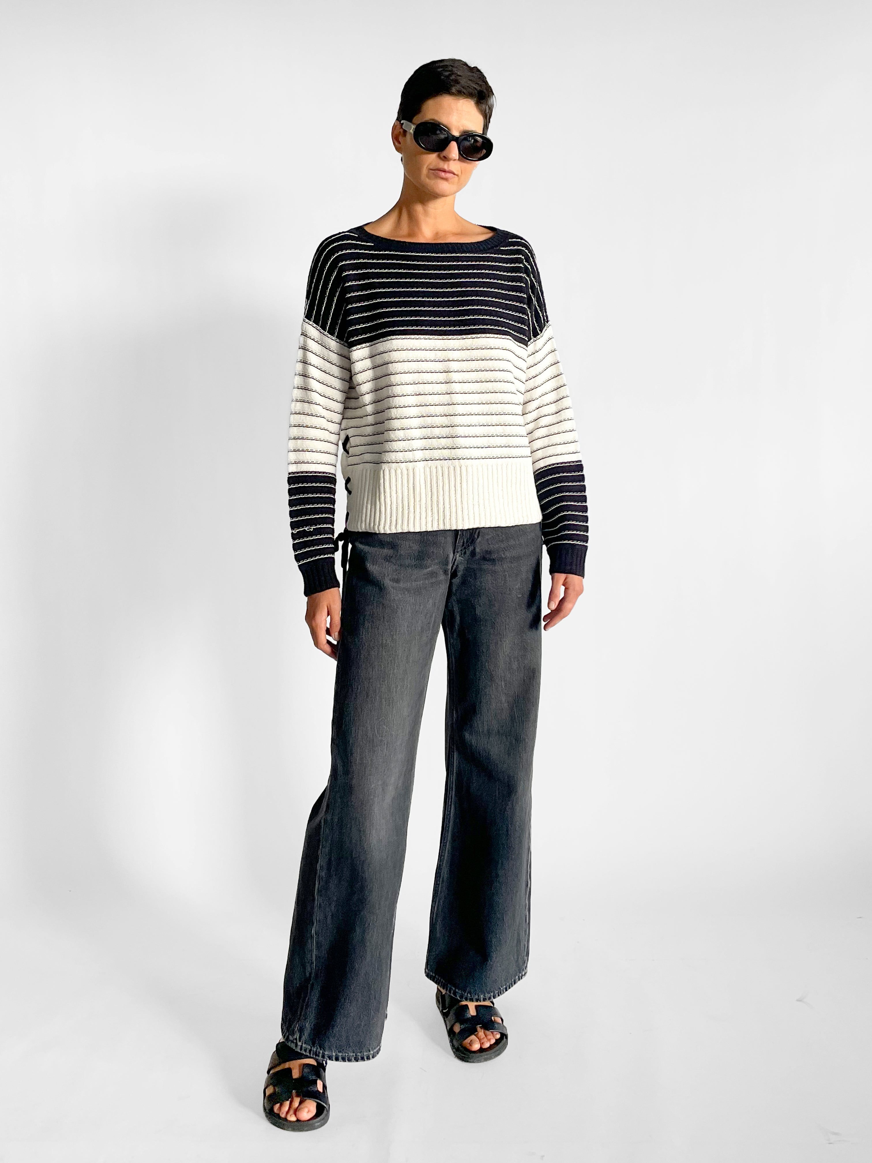 Max&Co Stripe Knit Sweater, image 1 of 6