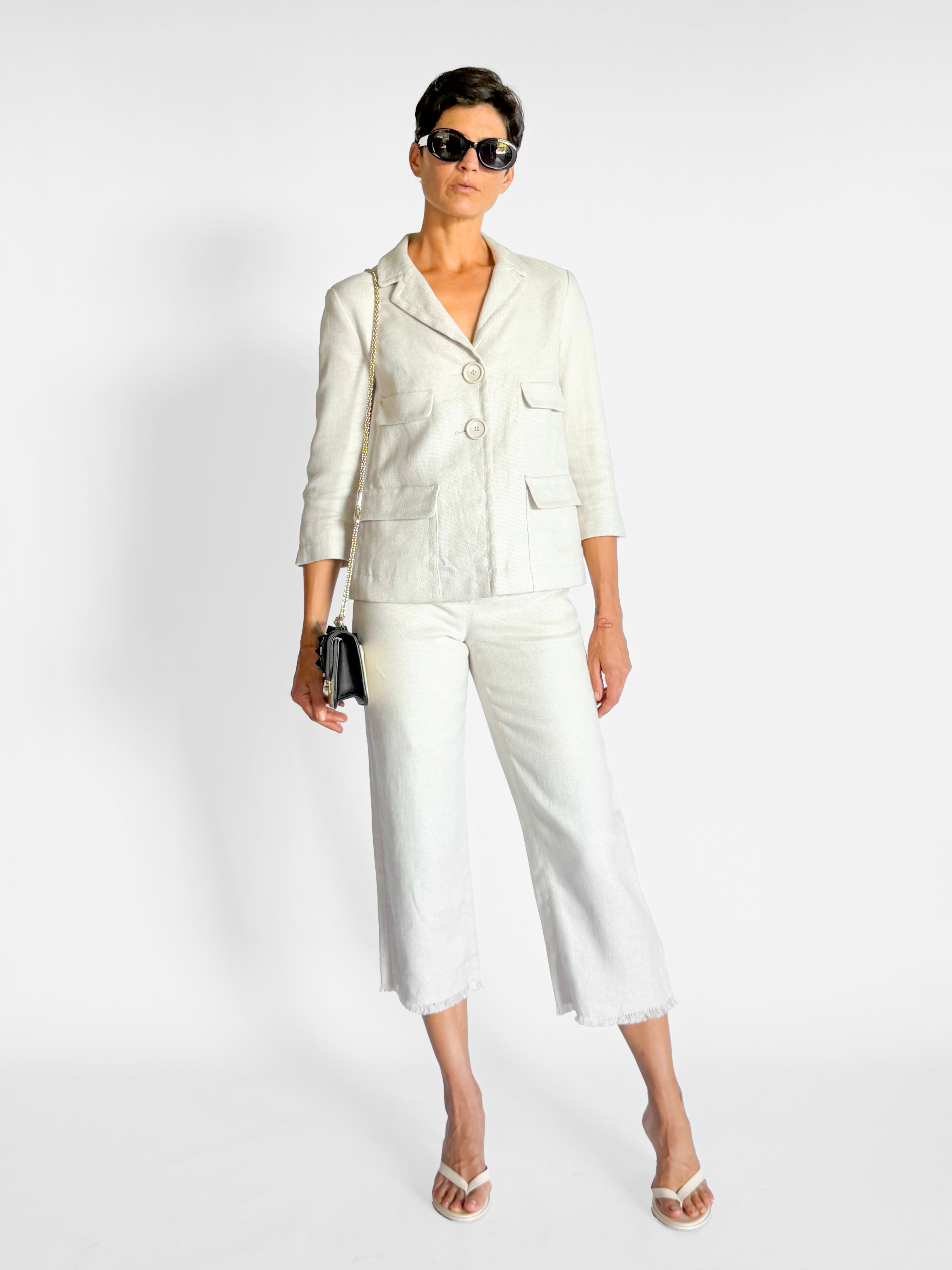 Max Mara Linen Jacket and Pant Set, image 1 of 6
