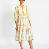 Zimmermann Striped Woven Tassel Midi Dress, image 1 of 5