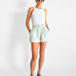 Bassike Linen Belted Shorts, image 1 of 3