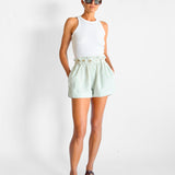 Bassike Linen Belted Shorts, image 1 of 3