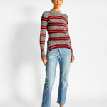 Proenza Schouler Long Sleeved Marled Striped Sweater, image 1 of 5