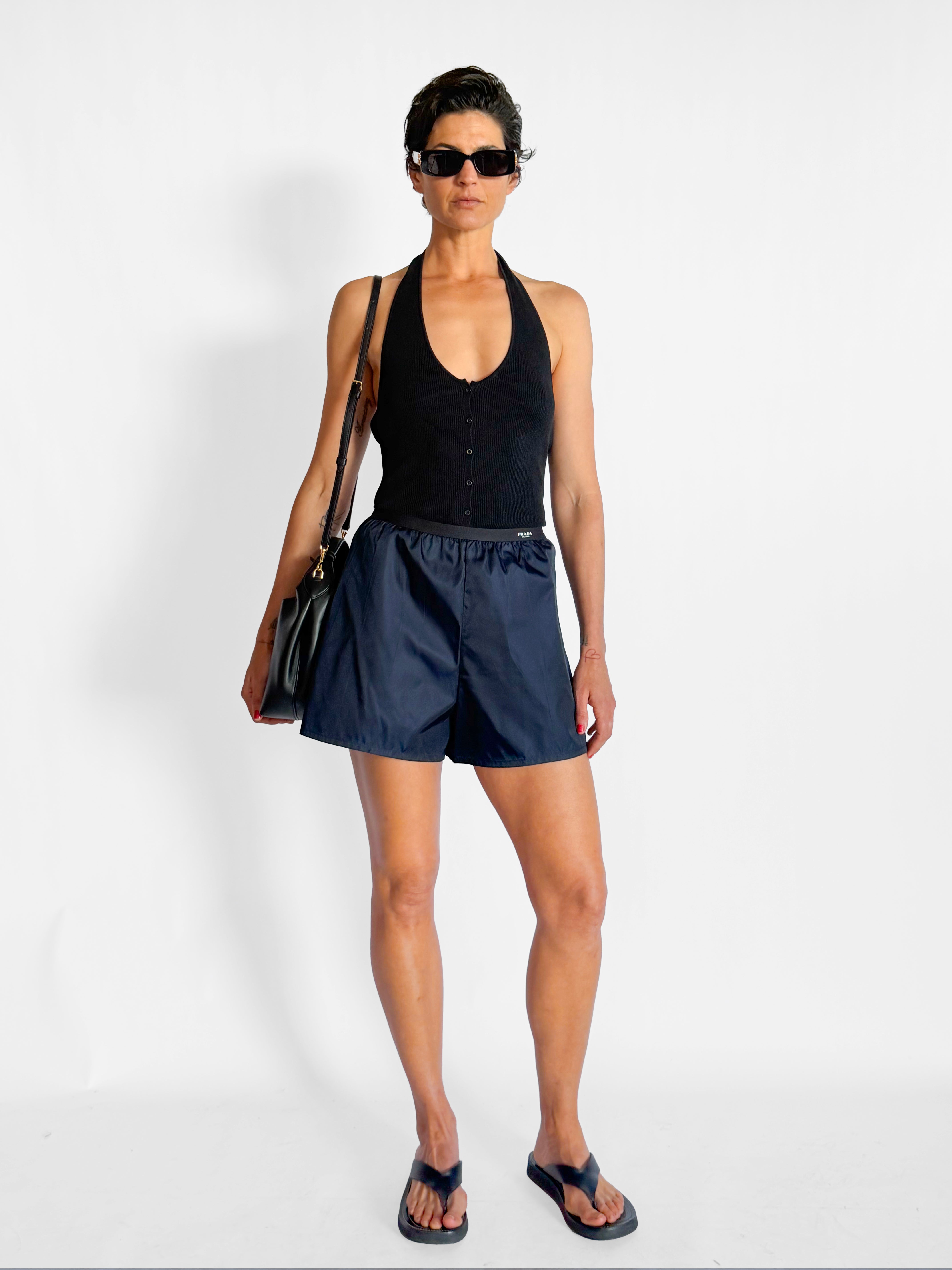 Prada Nylon Satin Sporty Short, image 1 of 4