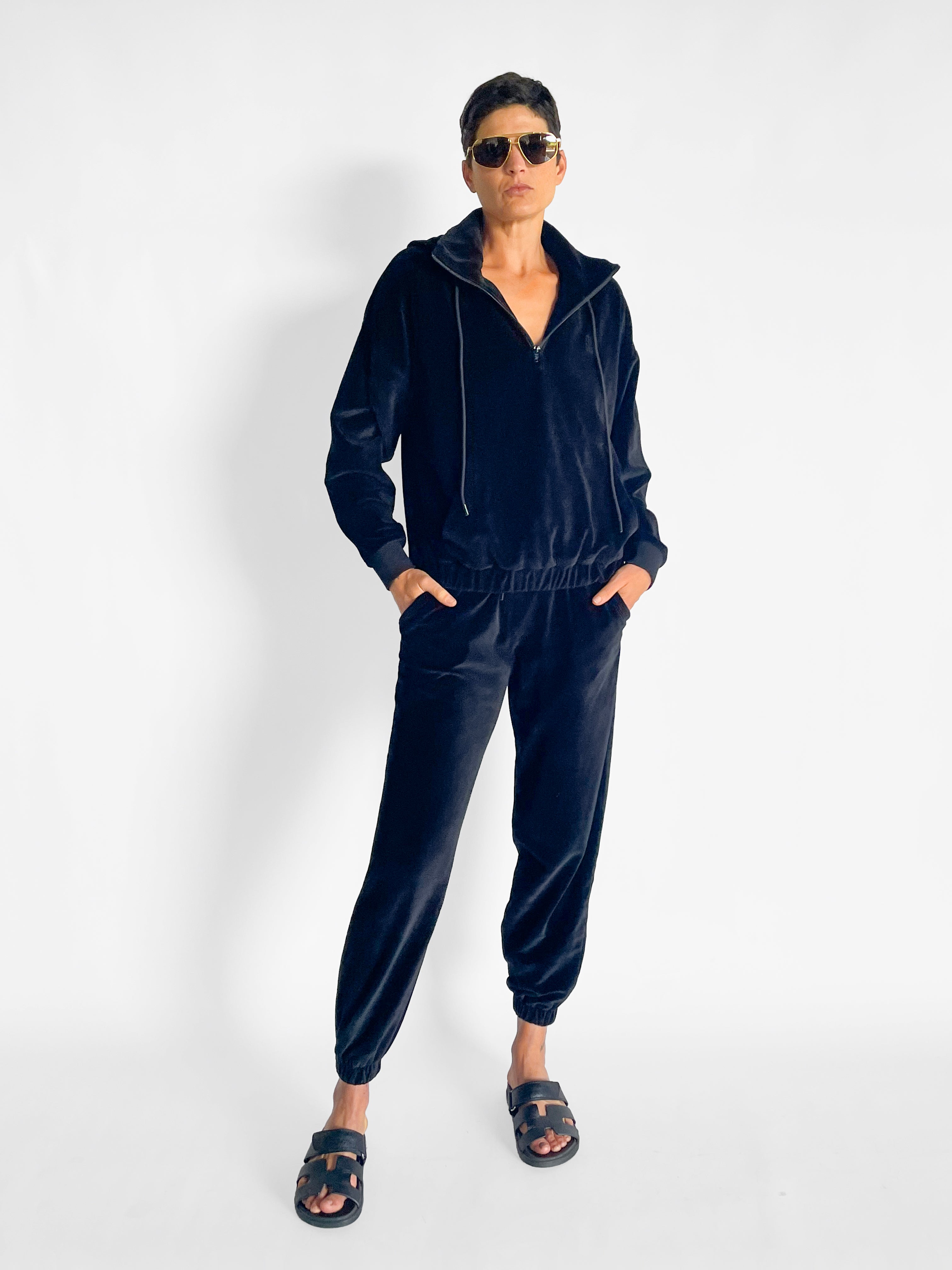 Camilla and Marc Simone Velour Zip Up Hoodie and Track Pants, image 1 of 6