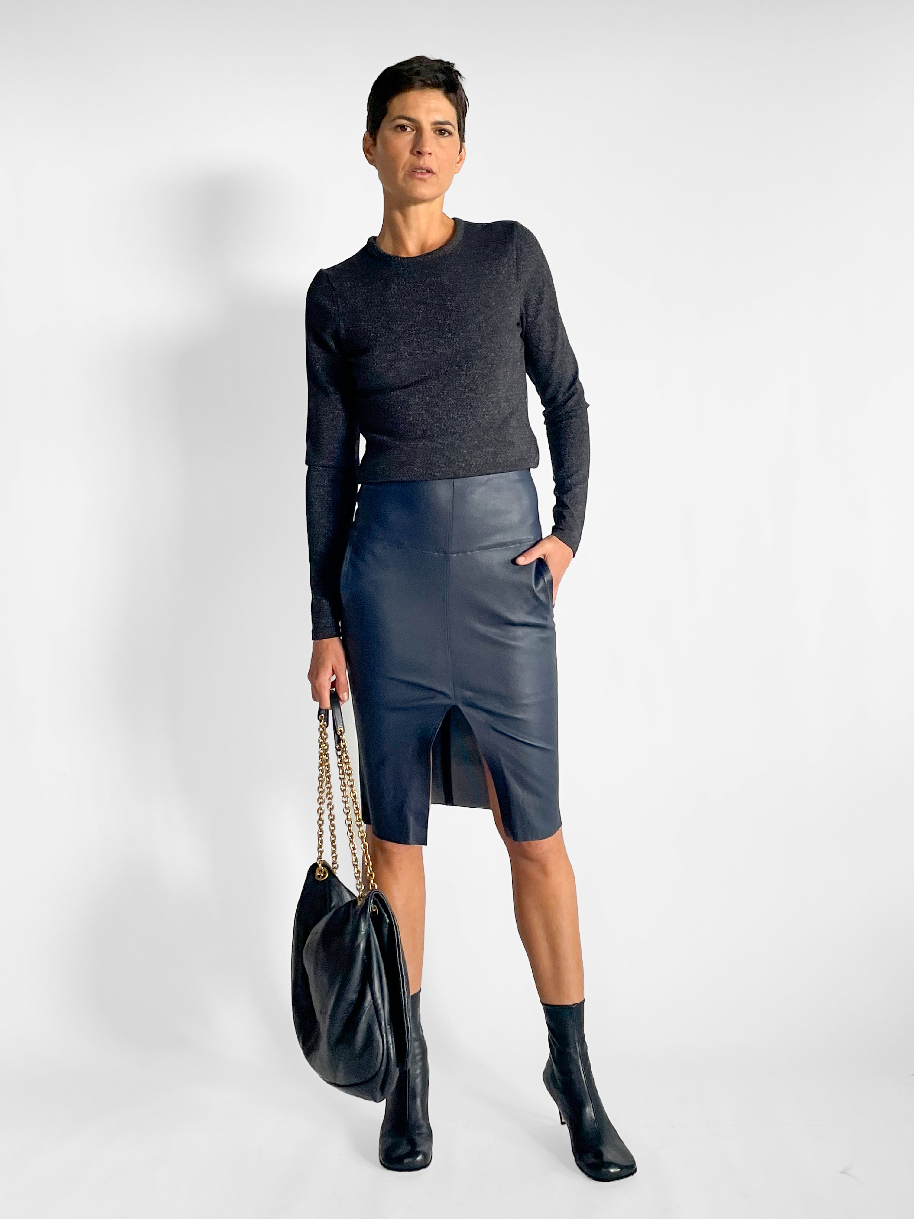 Scanlan Theodore Leather Skirt, image 1 of 5