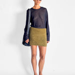 Nagnata Brushed Alpaca Mini Skirt, image 1 of 5