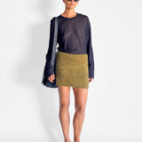 Nagnata Brushed Alpaca Mini Skirt, image 1 of 5
