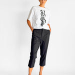 Lee Mathews Pinstripe Cropped Tailored Pant, image 1 of 4