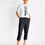 Lee Mathews Pinstripe Cropped Tailored Pant, image 1 of 4