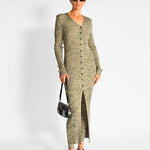 Petar Petrov Erica Silk Ribbed Knit Maxi Dress, image 1 of 5