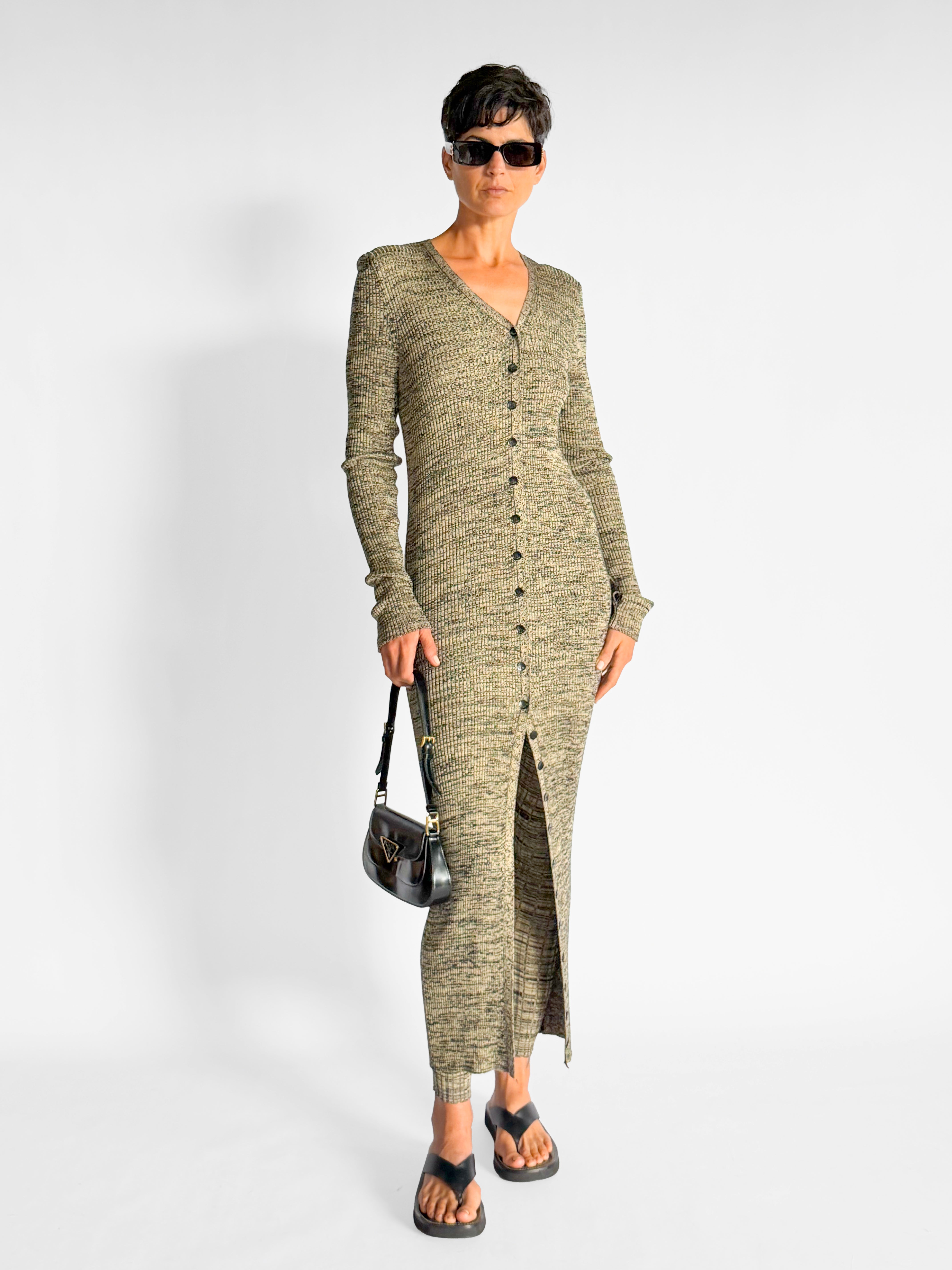 Petar Petrov Erica Silk Ribbed Knit Maxi Dress, image 1 of 5